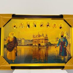 Sikh Religious -Wall Hanging- Golden Temple & Sikh Gurus 26.5" *18.5"