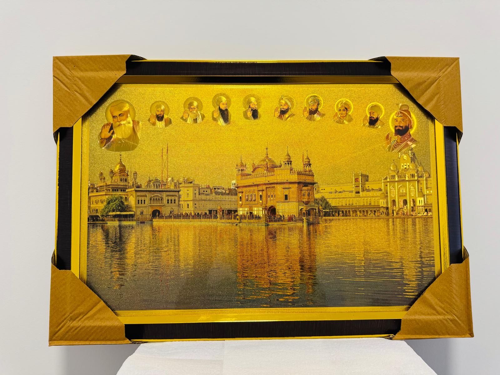 Golden Temple & Ten Sikh Gurus- Photo Frame - 25.5"* 18.5"