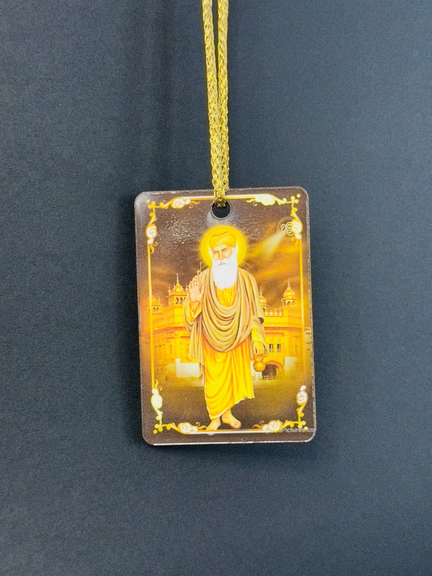 Two-Sided uru Nanak Dev Ji - Mirror Hanging - Image 2