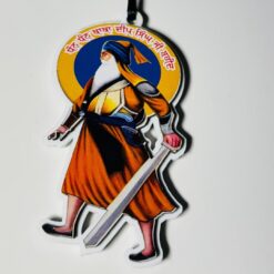 Shaheed Baba Deep Singh Ji Dashboard Hanging – Warrior Spirit Edition