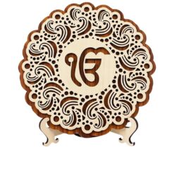 Ik Onkar Wooden Table Top Showpiece