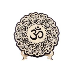 Wooden Om - Table Top Showpiece