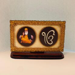 Guru Nanak Dev Ji with Ek Onkaar Car Dashboard Frame