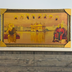 Golden Temple With Sikh Gurus Wall Frame