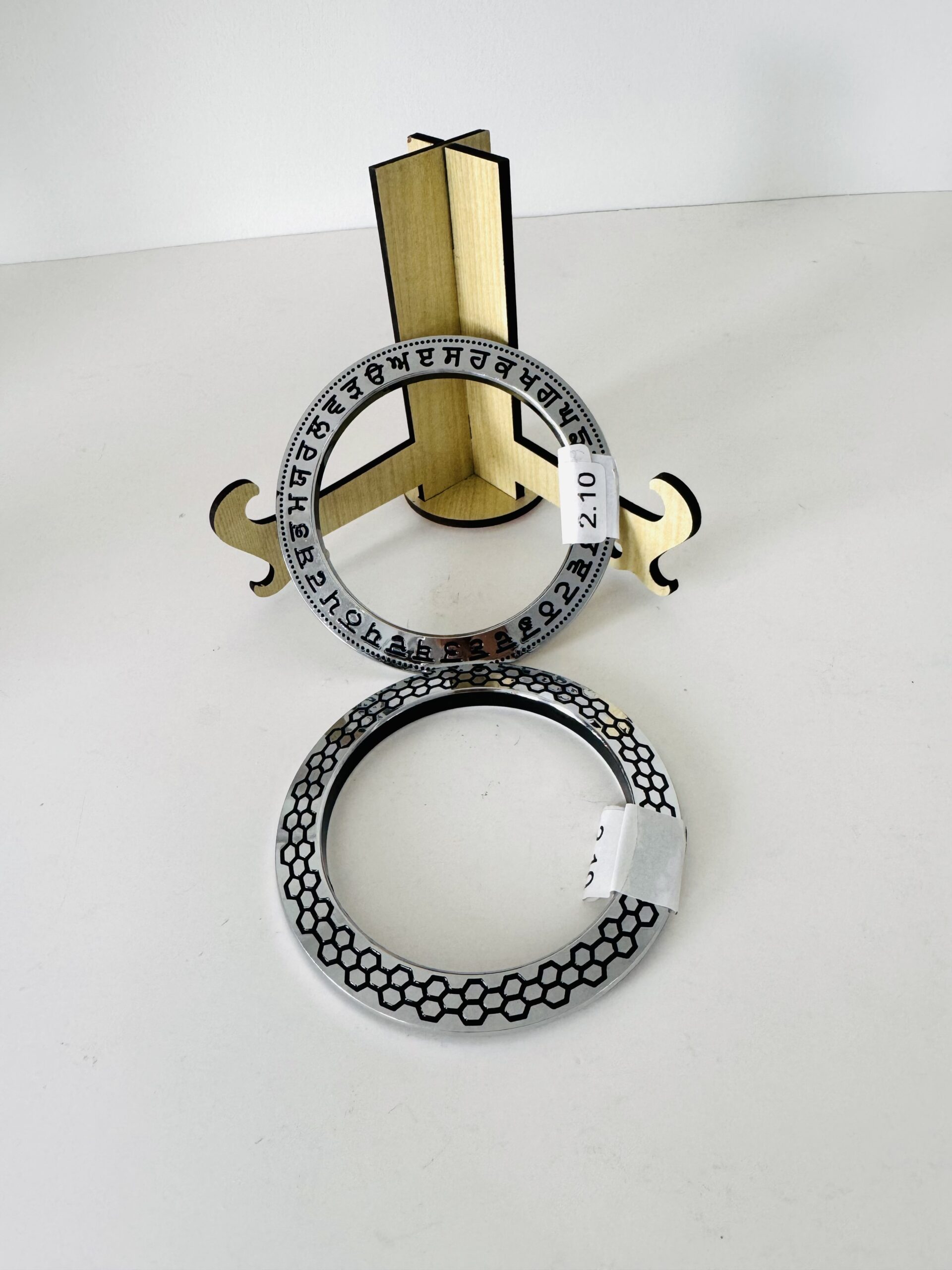 Designer Silver-Tone Sikh Kara Collection - Size 10 (1)