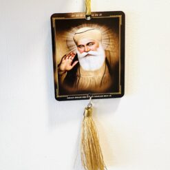 Guru Nanak Dev Ji Car Hanging with Golden Tassel