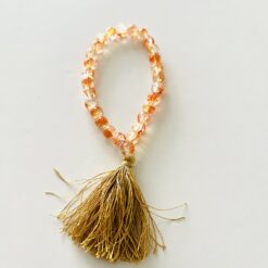Crystal Bead Simrana |Jap Mala | Orange Beads