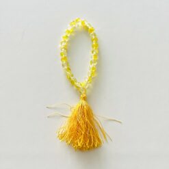 Crystal Bead Simrana| Jap Mala | Yellow Beads