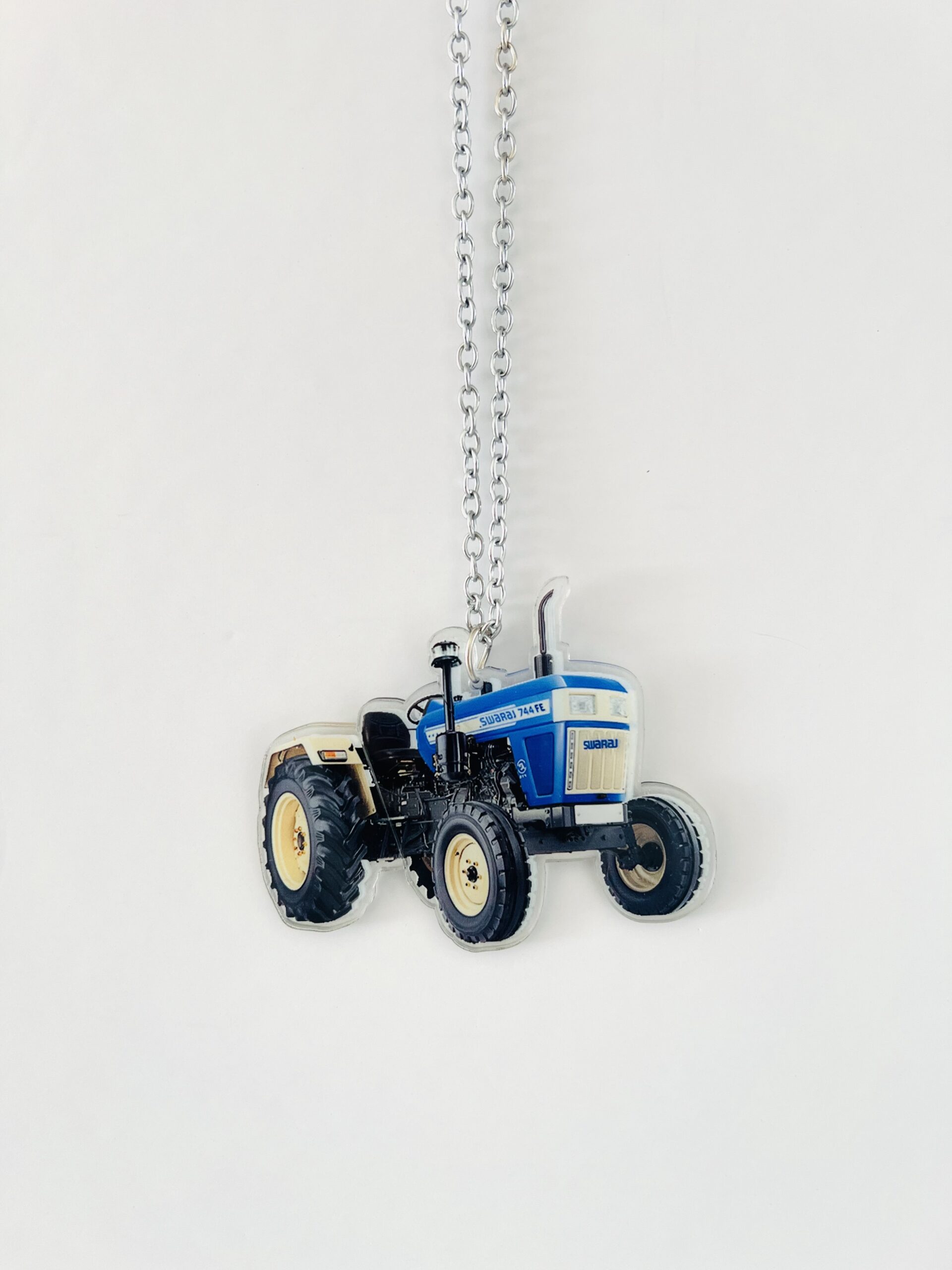 Blue Swaraj Tractor Car Hanging
